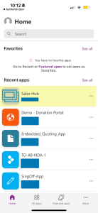 Access the Dynamics 365 app of your choosing (in this example the Sales Hub)