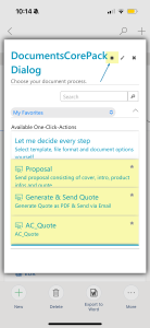 Select the wheel icon from the DocumentsCorePack dialog to add/edit OCAs