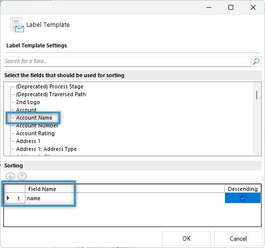 Applying a a sorting filter
