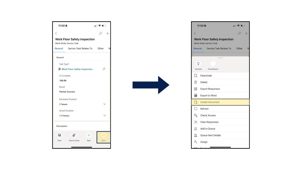 Open the DCP dialog by selecting the "Create Document" button
