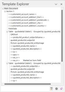The Template Explorer task pane 