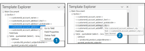 The expanded context menu and tooltip information