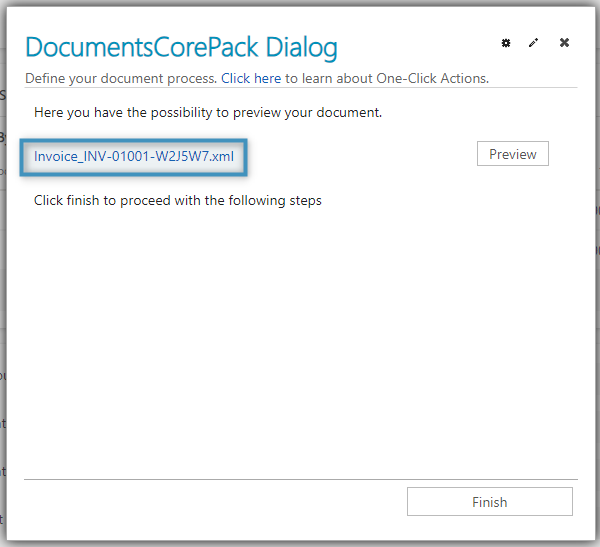 Clicking on the filename to download the file