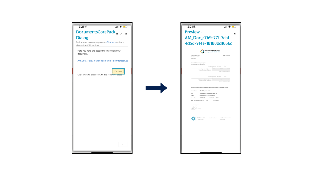 You can preview your final document