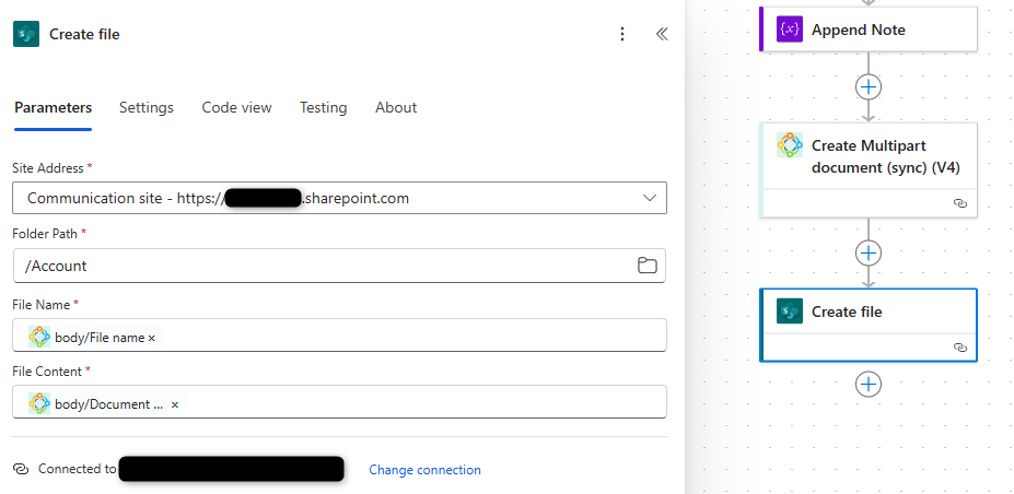 Saving our generated document to another SharePoint location