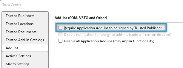 Ensure the above setting is disabled