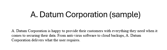 Our rich text now matches the style of the Normal (Web) style