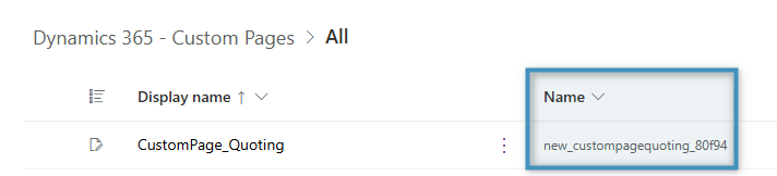The logical page name, shown in the solution