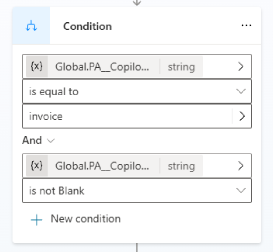 Add a new condition in the same window