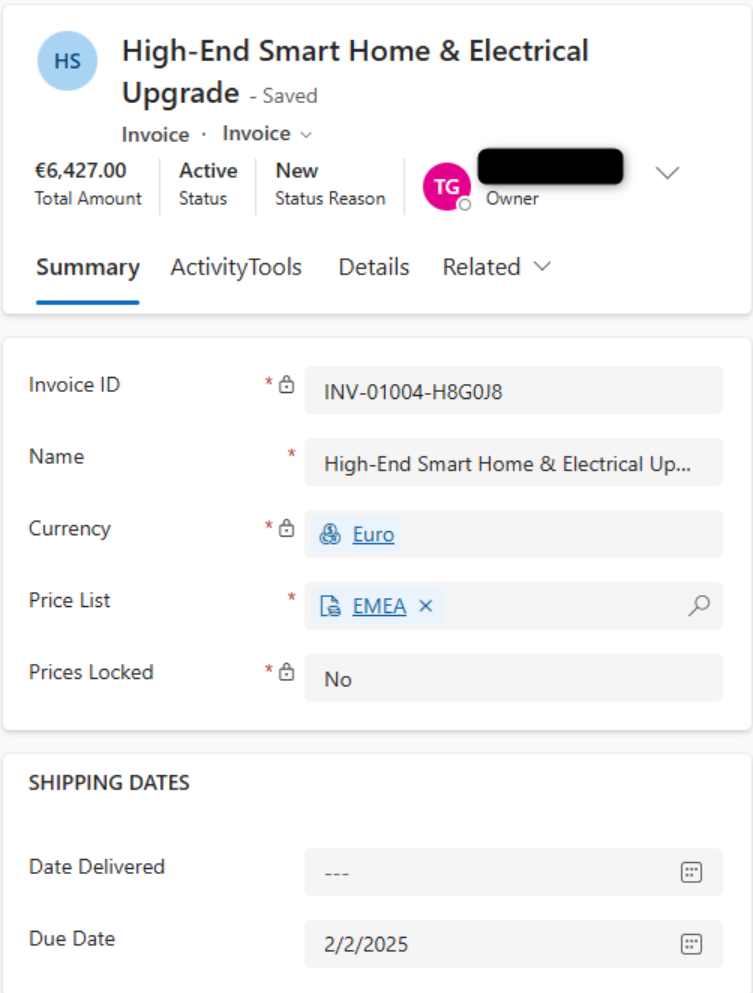 example invoice