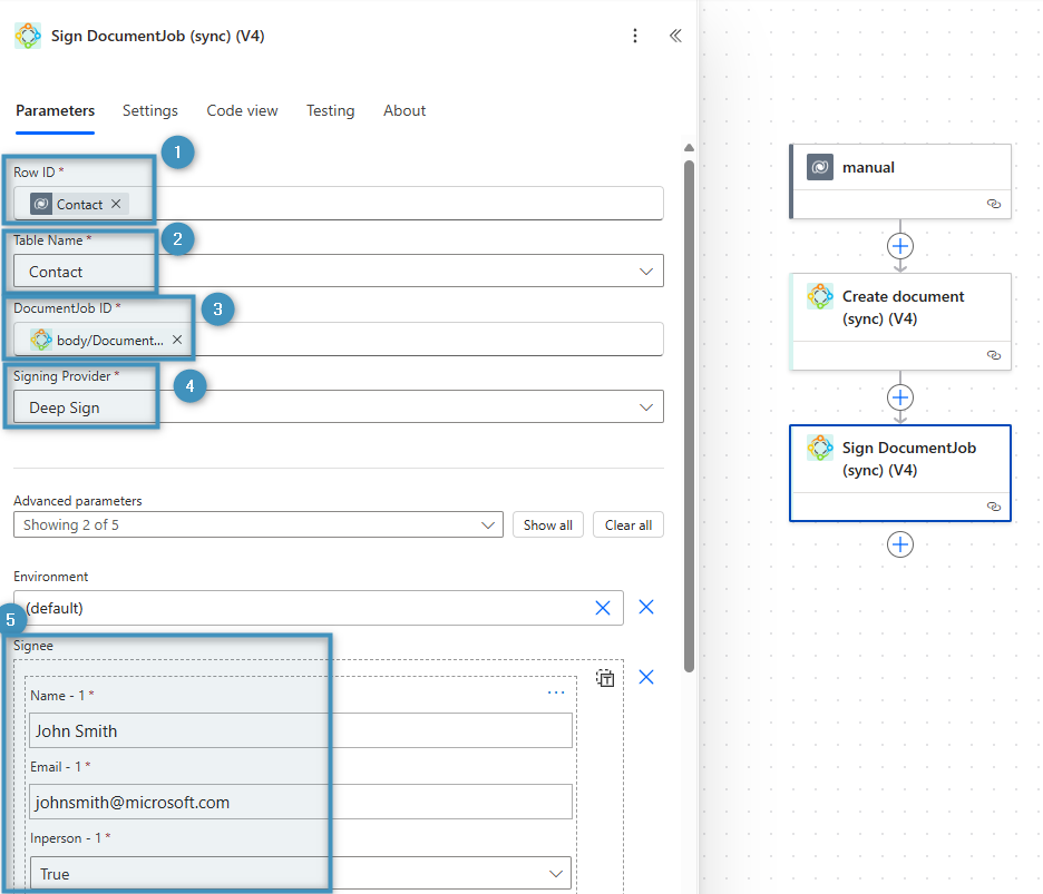 Configuring the Sign DocumentJob