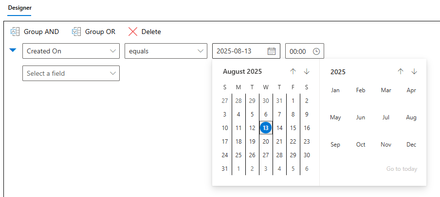 Creating a condition that involves a date