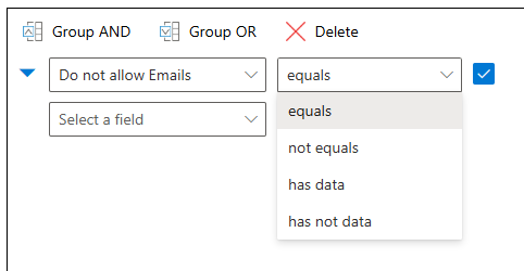 Creating a condition for a boolean field