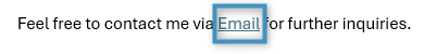The Hyperlink field in the template