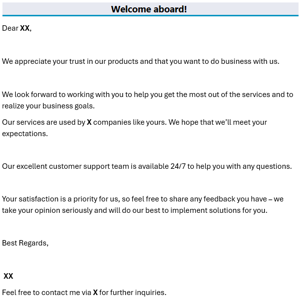 The text of our template