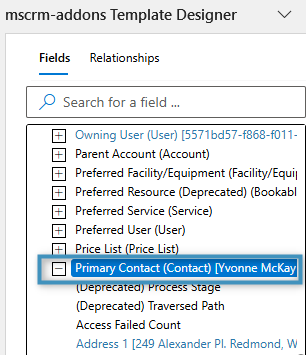 Selecting our lookup field