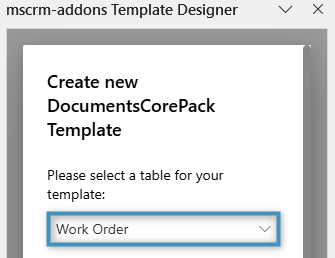 Setting the base table