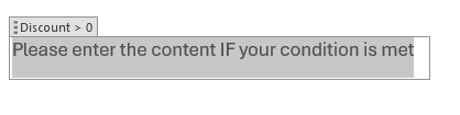 The empty Condition field in the template