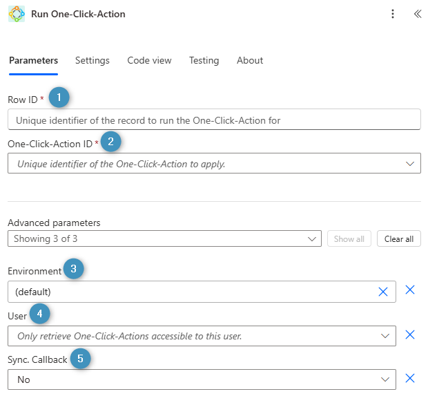 Run One-Click-Action
