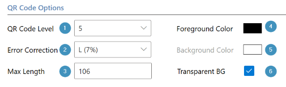 QR code options