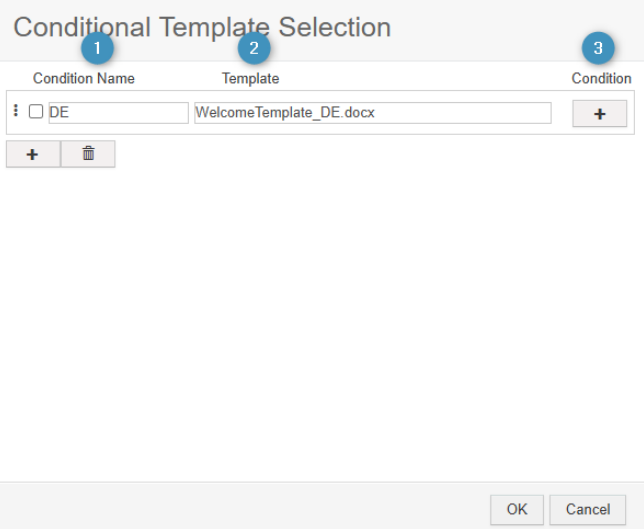 Configuring the conditional template