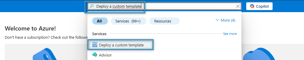 Figure 1: Navigating to custom deployment