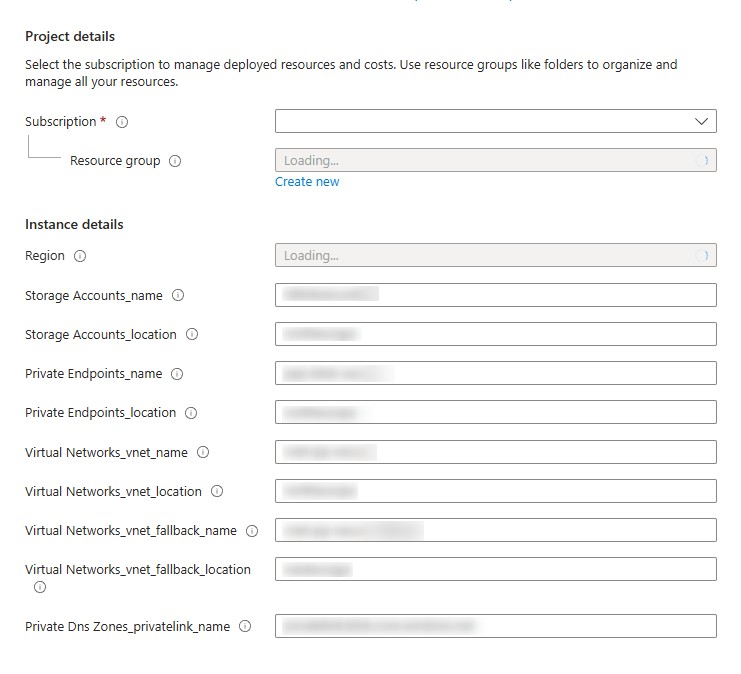 Figure 4: Filling out the parameters