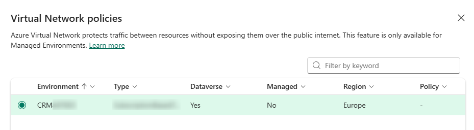 Figure 6: Selecting your environment