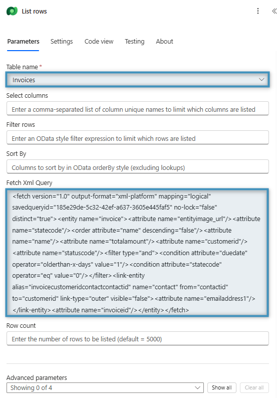 Obtain overdue invoices