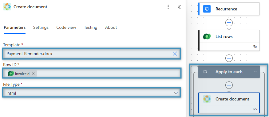 Create document