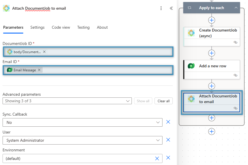 Attach document to email