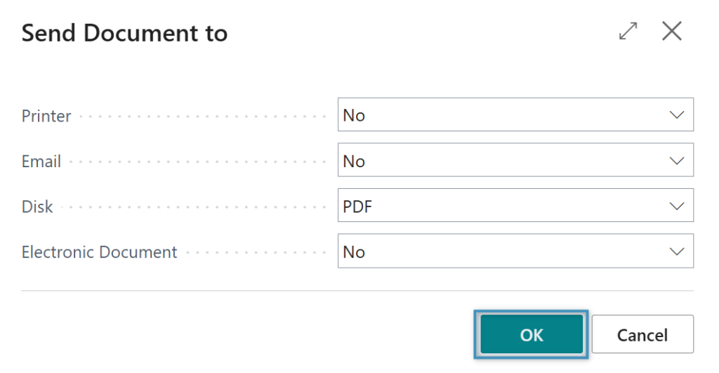 Send Document to window 